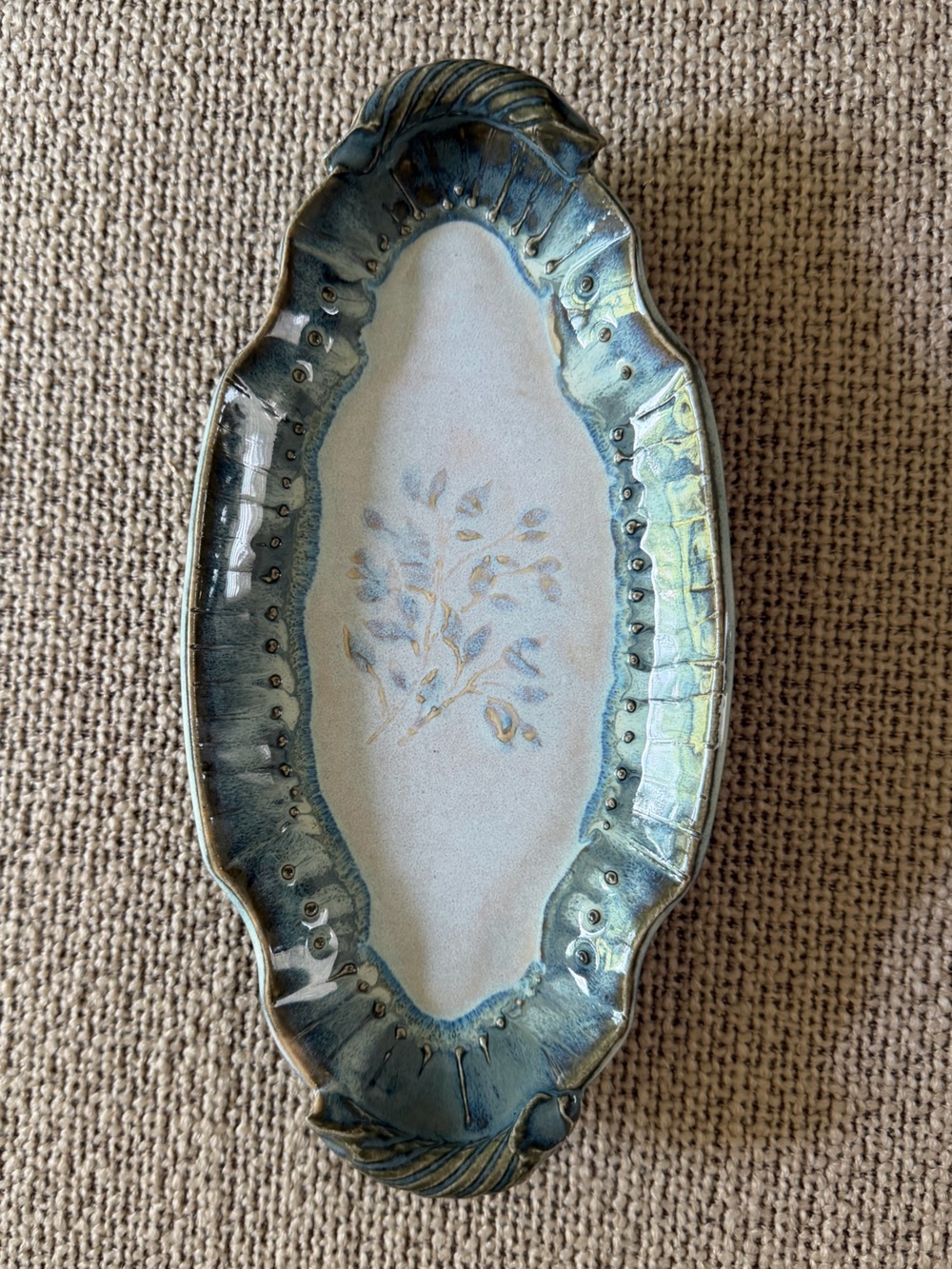 8” BillYE Signed Artisan Pottery Tray